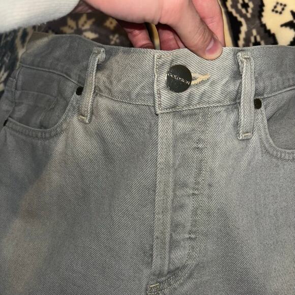 Goldsign Mid Rise Low Slung Straight Leg Relaxed Fit Jeans in Dove Grey Size 24 - Picture 4 of 11